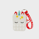 White Bubble-Pop Unicorn Purse/Keyring Small image 1